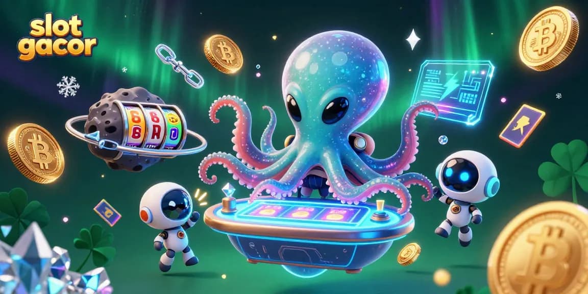 Experience thrilling wins with slot gacor in a vibrant 3D casino illustration.