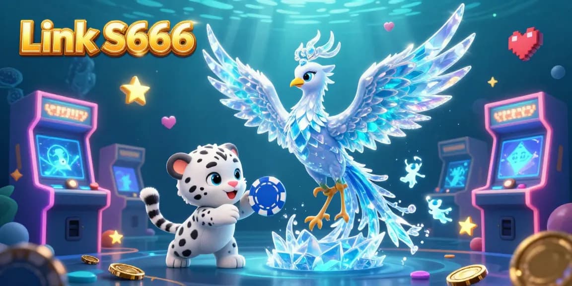 Engage with thrilling games at Link S666, featuring vibrant casino elements and a captivating 3D scene.