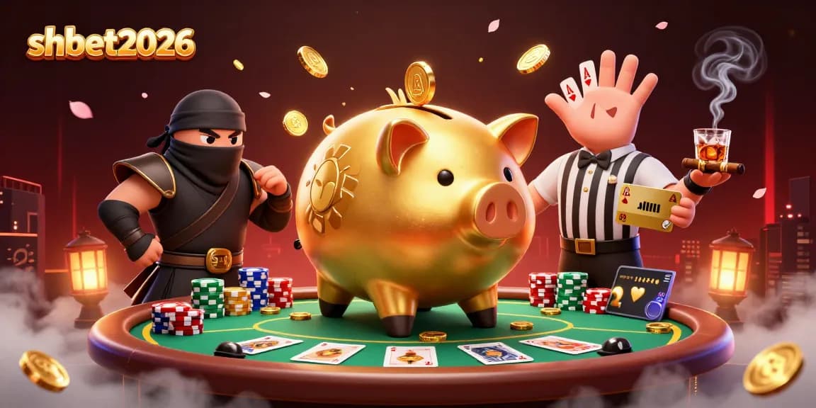 Engage in vibrant action with shbet2026 at a thrilling poker showdown featuring sumo wrestlers and ninjas.