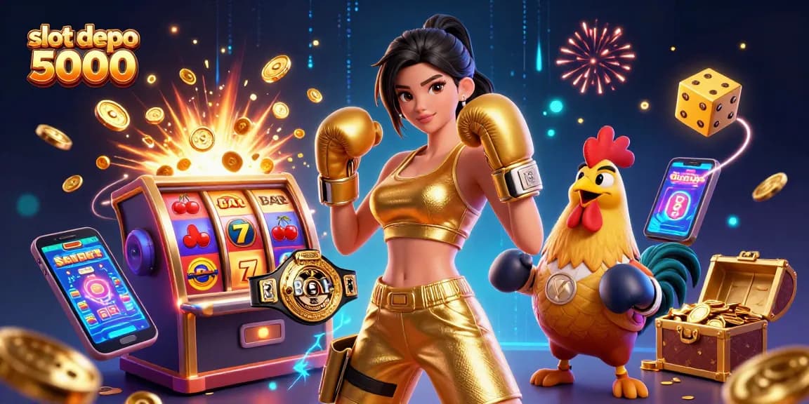 Experience slot depo 5000 excitement with vibrant casino visuals and dynamic gaming elements.