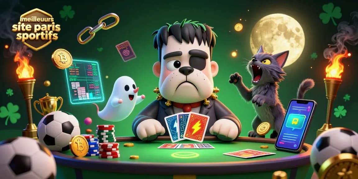 Pariez sur les meilleurs sites de paris sportifs avec des personnages de jeu animés et des éléments sportifs.