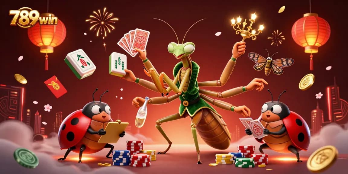 Experience thrilling gaming at 789win with vibrant casino elements and dynamic characters.