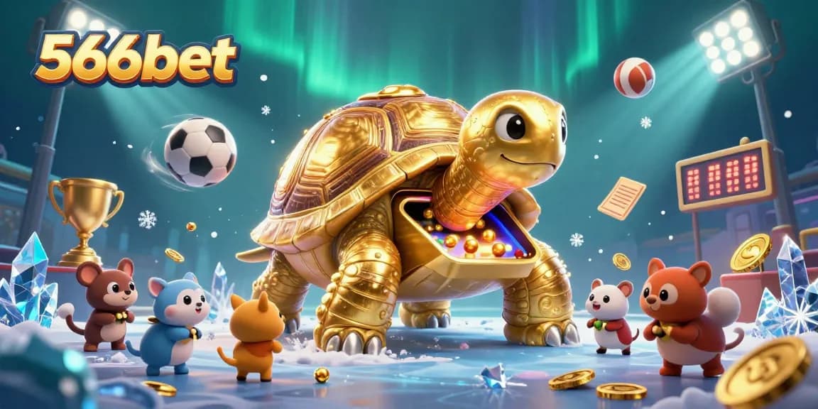 Experience thrilling gaming moments at 566bet with exciting sports and casino elements in a vibrant scene.