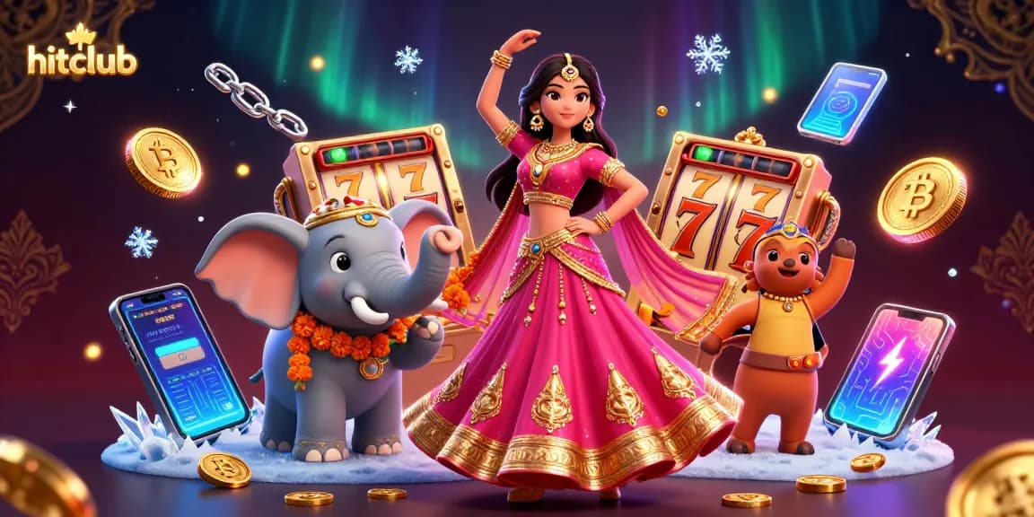 Experience excitement at hitclub with slots and vibrant casino themes in a dynamic 3D illustration.