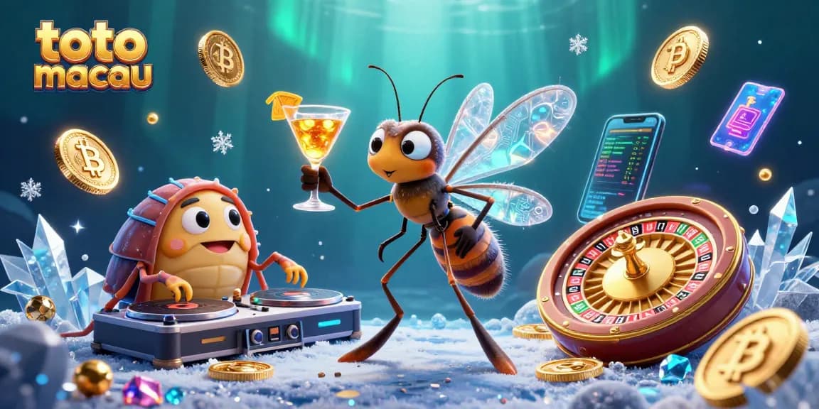 Gambkad toto macau dengan karakter menarik, koin 3D, dan elemen kasino yang menakjubkan.