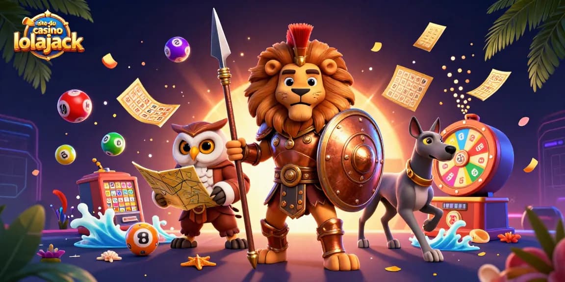 Engage with site du casino lolajack as the Spartan lion in armor leads, surrounded by dynamic lottery elements.