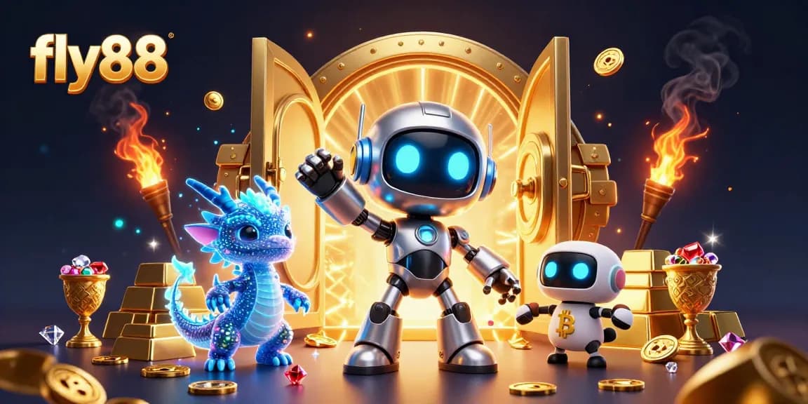 Experience thrilling gaming with fly88 and immersive cyberpunk elements in a vibrant casino scene.