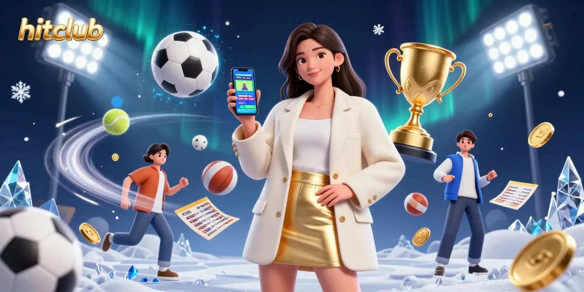Experience hitclub with a beautiful Asian woman in a vibrant casino scene, showcasing sports betting excitement.