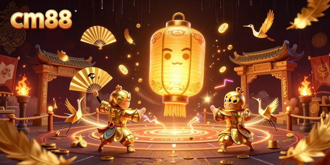 Experience thrilling games at cm88 with vibrant casino spirits in a mystical night market.