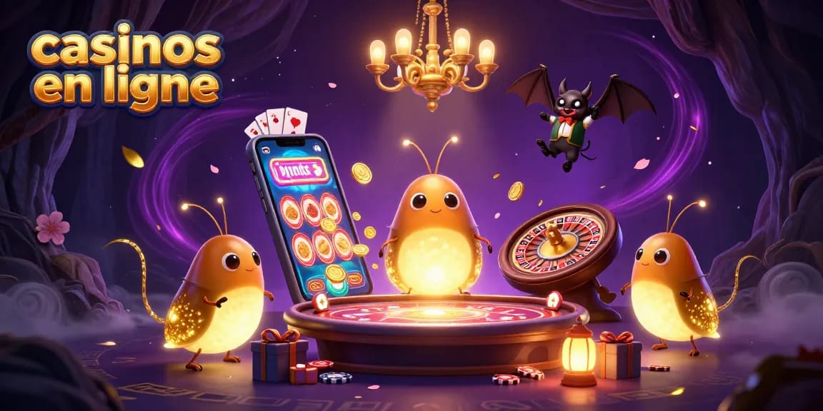 Profitez des casinos en ligne avec des illustrations riches montrant des jeux et des animations fascinantes.