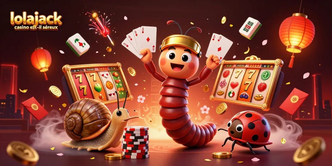 Engage in thrilling gameplay with the vibrant scene from lolajack casino est-il sérieux, showcasing exciting slot action.