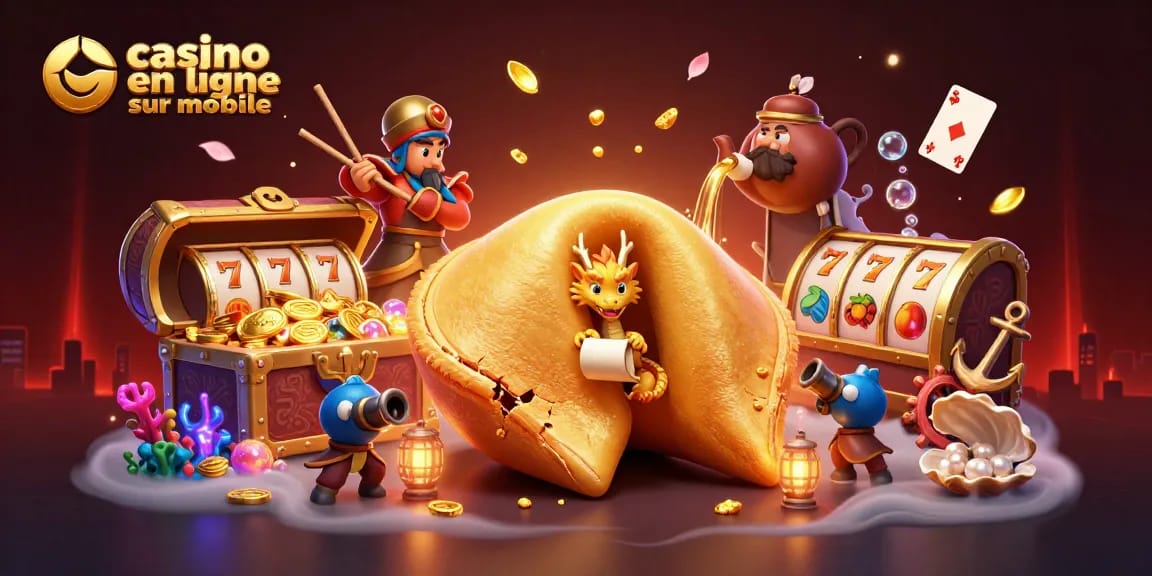 Jouez à des jeux de fortune avec des personnages animés dans un casino en ligne sur mobile coloré.