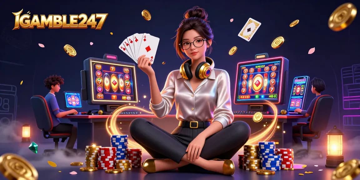 Witness the excitement of IGAMBLE247 with vibrant slot games and dynamic casino elements.