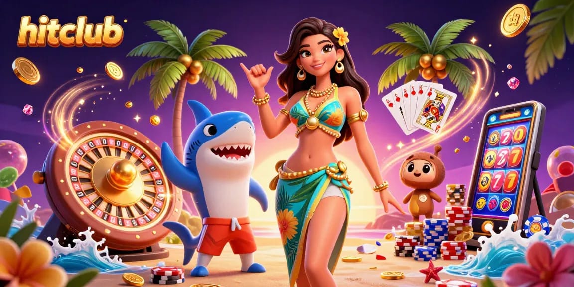 Experience the thrill of hitclub with vibrant slots and jackpots amid dynamic casino visuals.