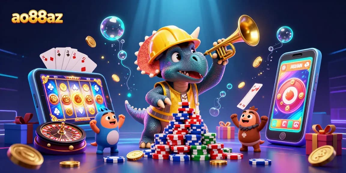 Engage with the exciting world of ao88az online gaming, featuring dynamic casino characters and vibrant gameplay elements.