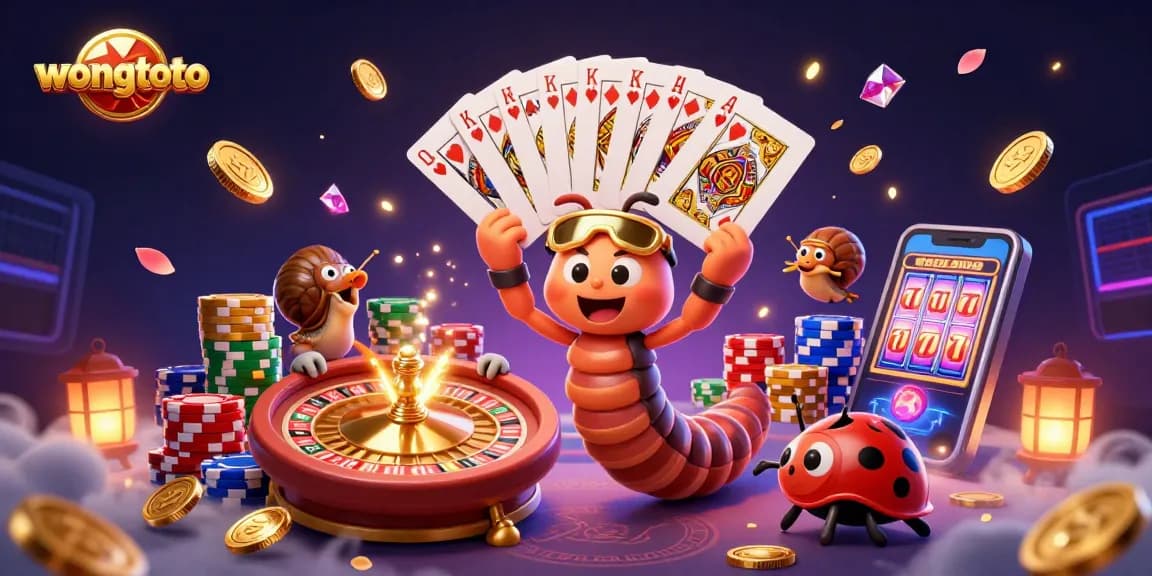 Experience the excitement of wongtoto with colorful casino characters and vibrant gaming elements.