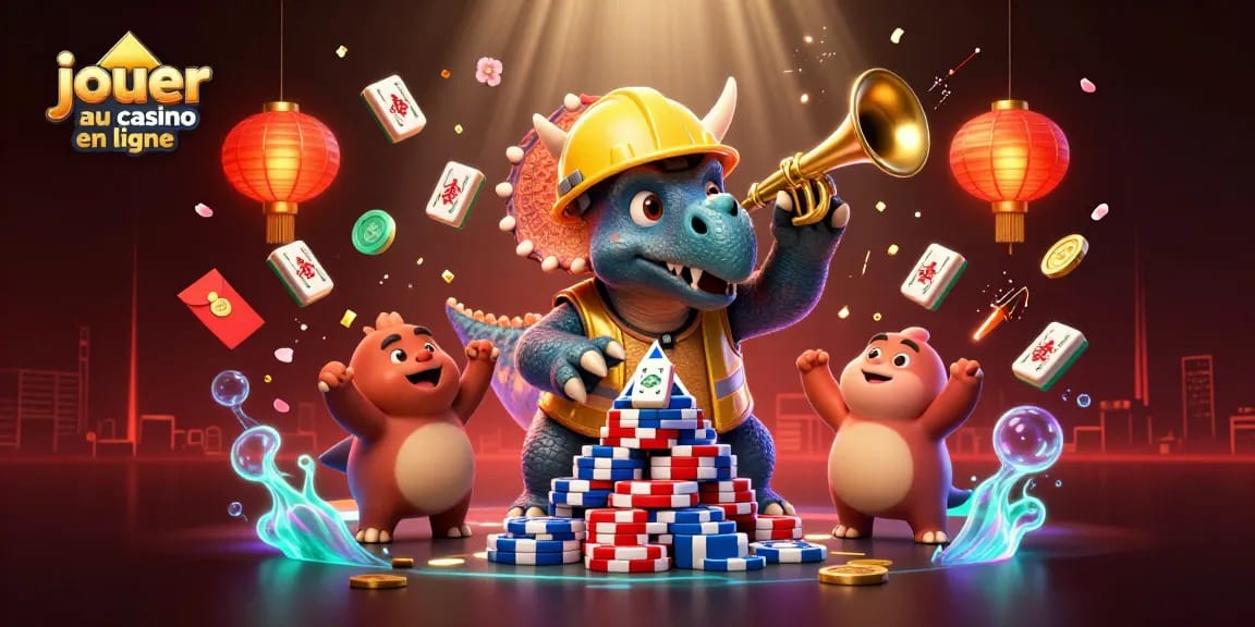 Jouer au casino en ligne avec une scène dynamique de personnages en 3D dans un événement festif.