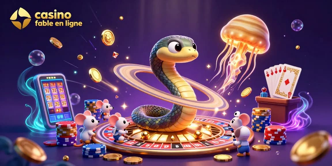 Jouez à des jeux dans un casino fiable en ligne avec un serpent de Saturne comme roulette.
