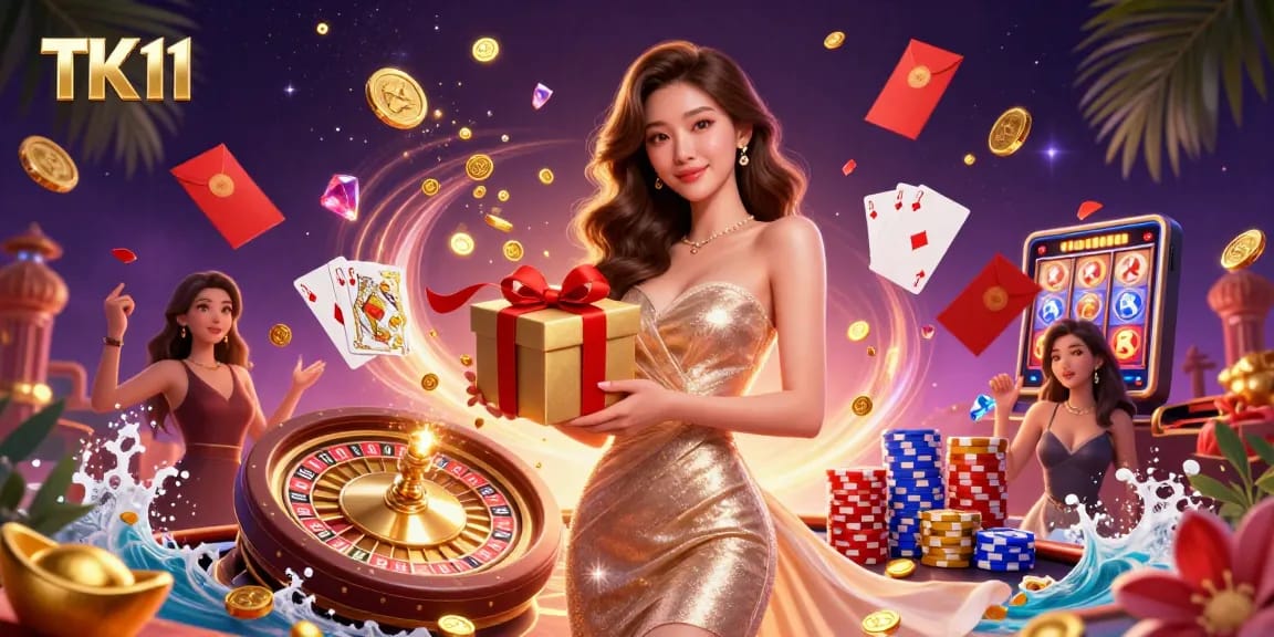 Engage with TK11's vibrant casino atmosphere featuring exciting games, offers, and a welcoming host.