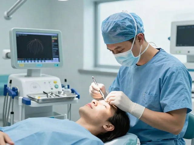 Hair Transplant Malaysia: Surgical scene showcasing SMART™ FUE procedure with advanced equipment and professional care.