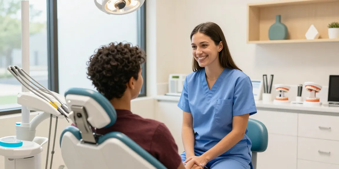 Discover dental implants Mooresville nc in a welcoming clinic setting with a friendly dentist consulting a patient.