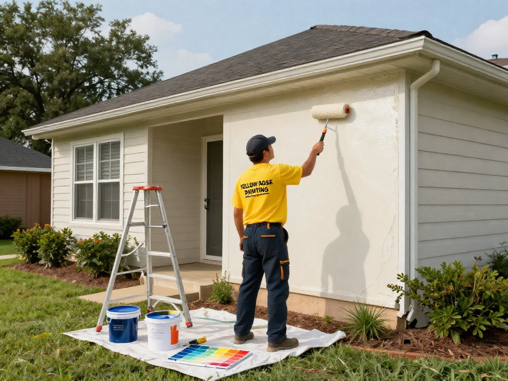 Texas Home Painters enhancing a charming Temple TX home with expert craftsmanship.