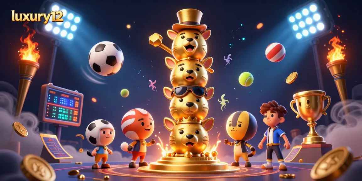 Experience luxury12 sports betting with vibrant 3D illustration of a dynamic casino scene.