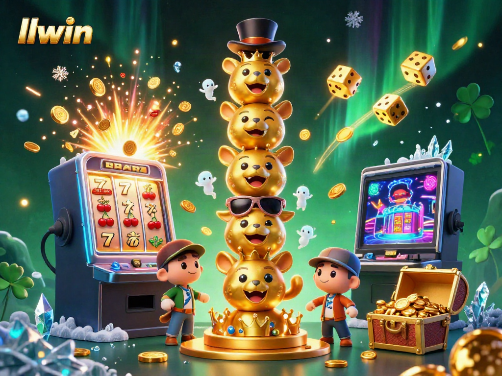 Experience thrilling casino fun with llwin through a vibrant jackpot illustration featuring dynamic 3D elements.