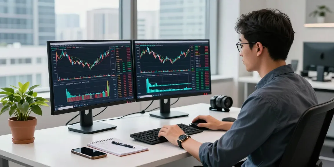 Traders using MetaTrader 5 in a modern office environment, showcasing trading activities and market analysis.