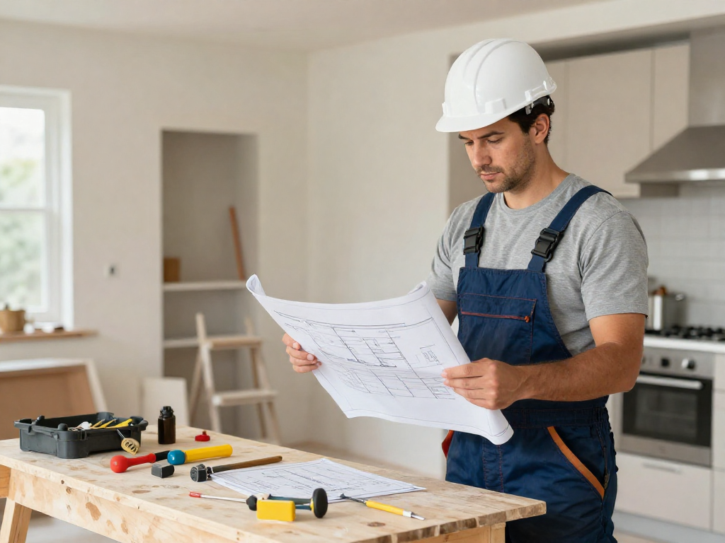 Denis, a trusted provider, is seen working on a local home renovation project.