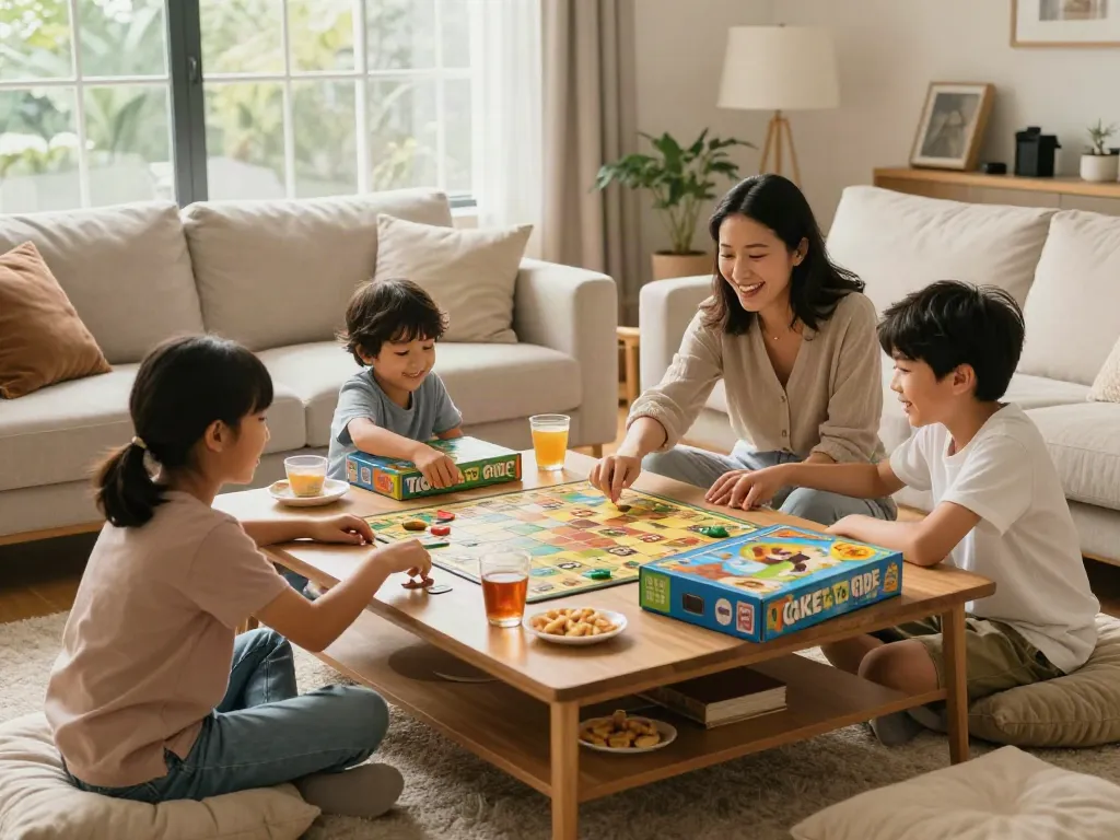 Cialis board games bring families together in a cozy living room atmosphere.