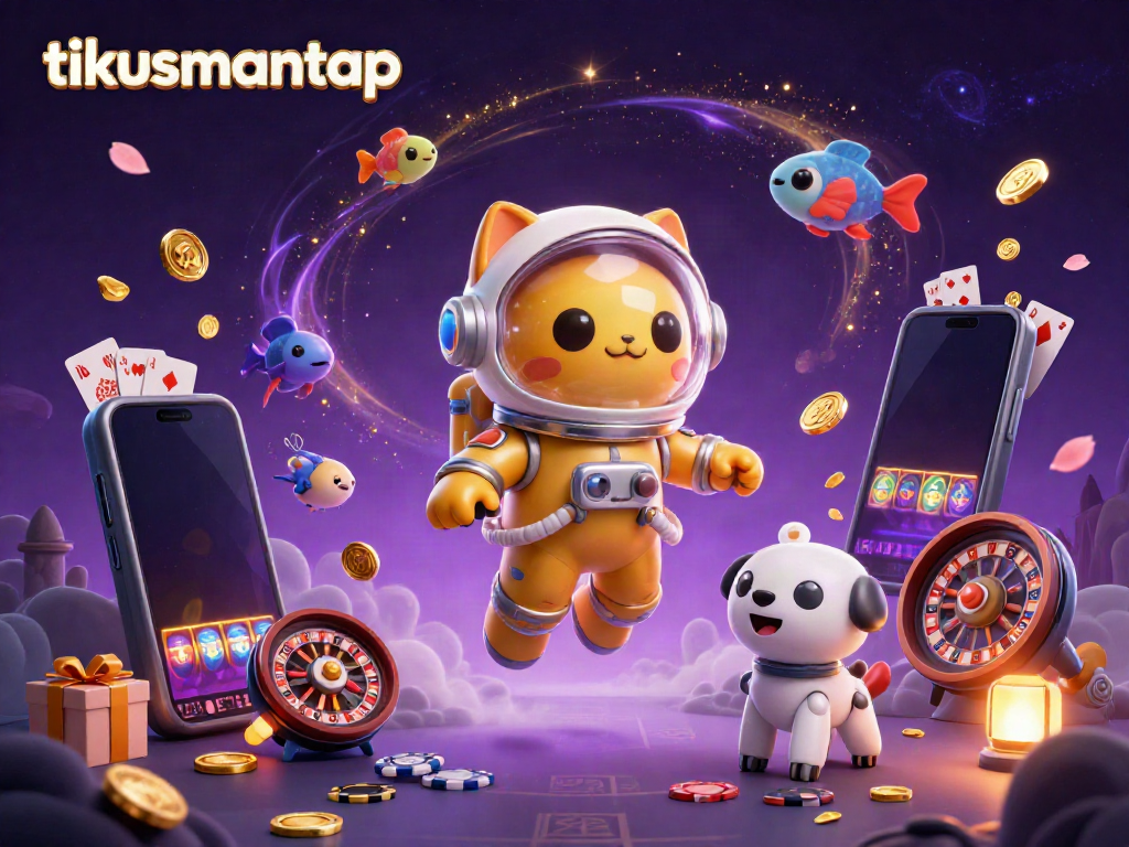 Engage in thrilling plays with tikusmantap as space-themed elements blend with casino excitement.